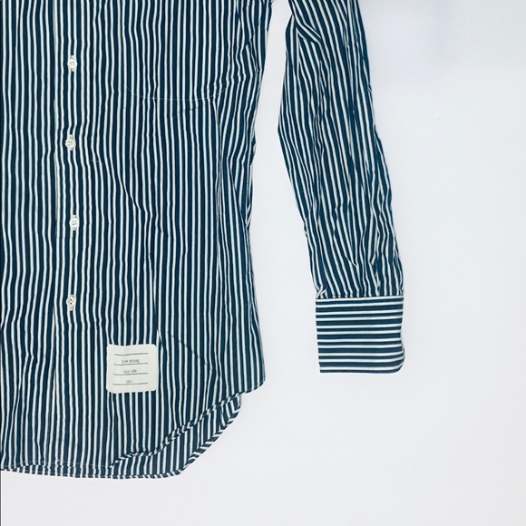 Thom Browne Navy Stripe Casual Shirt (XXS) - Picture 7 of 8